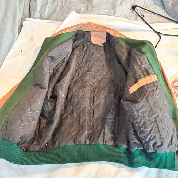 Hard Rock Cafe Vtg Mexico Save The Planet Suede Wool Varsity BomberJacket Men M - Picture 9 of 10